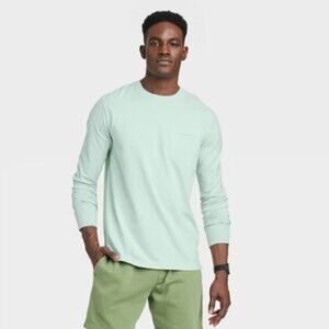 Goodfellow & Co Men's. Blue Long Sleeve Pocket T-Shirt Size Large